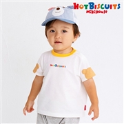 [キッズ]Ｔシャツ　ホワイト　[ミキハウス　ホットビスケッツ]