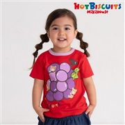 【SALE】[ベビー]Ｔシャツ　レッド　[ミキハウス　ホットビスケッツ]