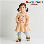 【再値下】【SALE】[キッズ] ワンピース ベージュ　[ミキハウス　ホットビスケッツ]