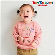 【再値下】【SALE】[ベビー] トレーナー サーモンピンク　[ミキハウス　ホットビスケッツ]