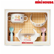 [食器セット] テーブルウェアセット ホワイト　[ミキハウス　ホットビスケッツ]