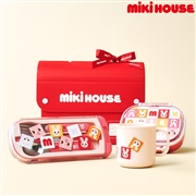 [ギフト] ランチグッズセット【BOX付き】 ピンク　[ミキハウス　ホットビスケッツ]