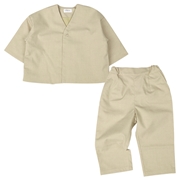 【再値下】【SALE】[ベビー]ノーカラージャケットパンツセットアップ　ベージュ