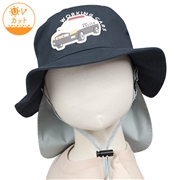 【再値下】【SALE】[48・50cm]サファリハット　ラバーワッペン　ネイビー
