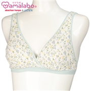 【SALE】ラクラク授乳ハーフトップ花柄（ホックタイプ） グリーン