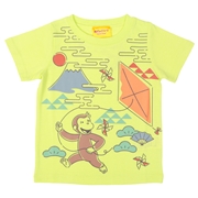 【再値下】【SALE】[ベビー]半袖Ｔシャツ　おさるのジョージ　和柄　グリーン