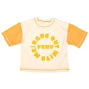 【SALE】[キッズ]袖配色半袖ＴシャツＰＣＨＹ　イエロー