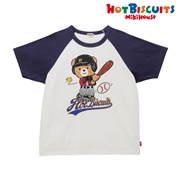 【SALE】[かぞくおそろい] Ｔシャツ（大人用） ネイビー　[ミキハウス　ホットビスケッツ]