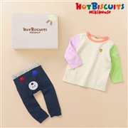 [ギフト] Tシャツ＆スパッツセット 【BOX付き】 マルチカラー　[ミキハウス　ホットビスケッツ]
