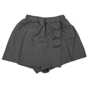 【SALE】[キッズ]巻きスカート風キュロット チャコールグレー