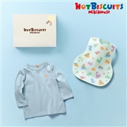 [ギフト] Tシャツ＆スタイセット 【BOX付き】 グリーン　[ミキハウス　ホットビスケッツ]