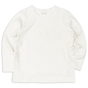 【SALE】[キッズ]いつものＴシャツ　長袖　天竺素材　オフホワイト