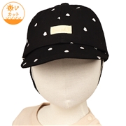 【SALE】[48~54cm]キャップ　総柄刺しゅう　ブラック