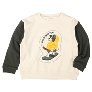 【SALE】[キッズ]長袖トレーナー　ボアモチーフ　チャコールグレー