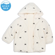 【再値下】【SALE】[ベビー]中綿ジャケット　総柄刺しゅう オフホワイト