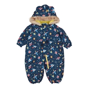 【SALE】[ベビー]２５ＪＪオックス宇宙柄ダルマコンビ　ネイビー
