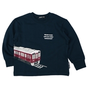 【再値下】【SALE】[キッズ]２５ＨＨ裏毛阪急電車トレーナー ネイビー