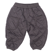 【SALE】[ベビー]１０分丈パンツニットキルト　チャコールグレー