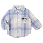 【SALE】[ベビー]シャツ　アンパンマン　サックス