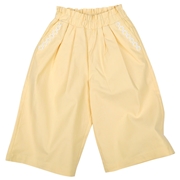 【SALE】[ベビー]１０分丈ワイドパンツ　イエロー
