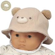 【SALE】[42~46cm]チューリップハット　クマ　ワッフル　ベージュ