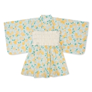 【SALE】[キッズ]帯付トドラー浴衣ワンピース　レモン