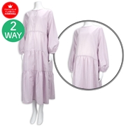 【SALE】[前後着用可能]２ＷＡＹティアードワンピース　パープル