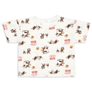 【SALE】[キッズ]半袖Ｔシャツ　総柄　ディズニー　オフホワイト