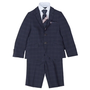 【SALE】[120・130cm]EAST　BOY　スーツセット　2つボタン　細身　ネイビー
