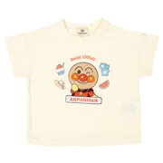 [ベビー]サガラ刺繍Ｔシャツ　アンパンマン　アイボリー