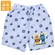 【SALE】【通販限定】[ベビー]総柄ハーフパンツ　アンパンマン　サックス