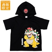 【SALE】【通販限定】[キッズ]半袖パーカーＴシャツ　スーパーマリオ　ブラック