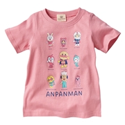 [ベビー]半袖Ｔシャツ　アンパンマン　ピンク