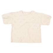 【SALE】[キッズ]半袖Ｔシャツ　パイルジャガード　ピンク
