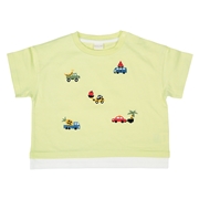 [ベビー]半袖　Ｔシャツ　飛び刺しゅう　グリーン