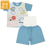【通販限定】[ベビー]半袖パジャマ　シナぷしゅ　ブルー