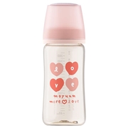 MOYUUM(モユム) プラスチック哺乳瓶 モアラブピンク 270ml