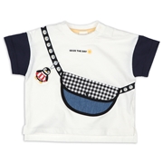 [ベビー]半袖Ｔシャツ トロンプ　オフホワイト