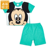 【通販限定】[キッズ]半袖パジャマ　フェイスプリント　ミッキー