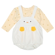 オーバーオール＋Ｔシャツセット　アイボリー