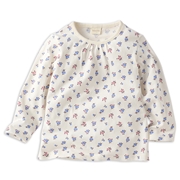 [キッズ]長袖　Ｔシャツ　総柄　ブルー