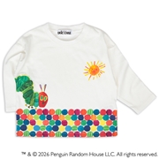 [キッズ]長袖Tシャツ　はらぺこあおむし　オフホワイト