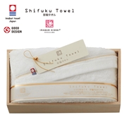 今治謹製　至福タオル　バスタオル（木箱入） ホワイト SH55035 (内祝いギフト)