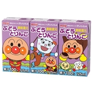 それいけ!アンパンマンのぶどうとりんご 125ml 3個パック