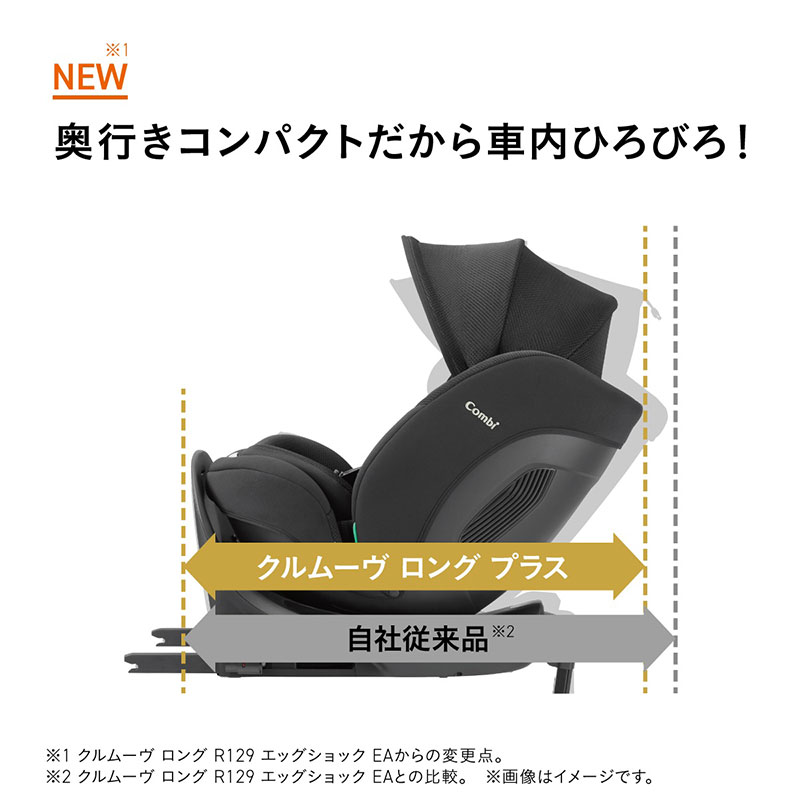 奥行きコンパクトだから車内ひろびろ！