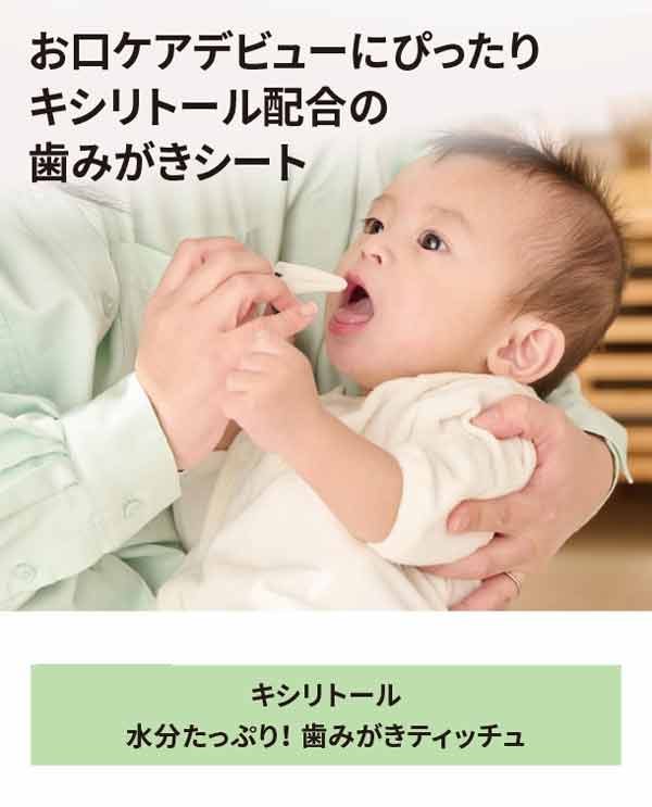 歯みがきティッチュキシリトール配合の歯みがきシート