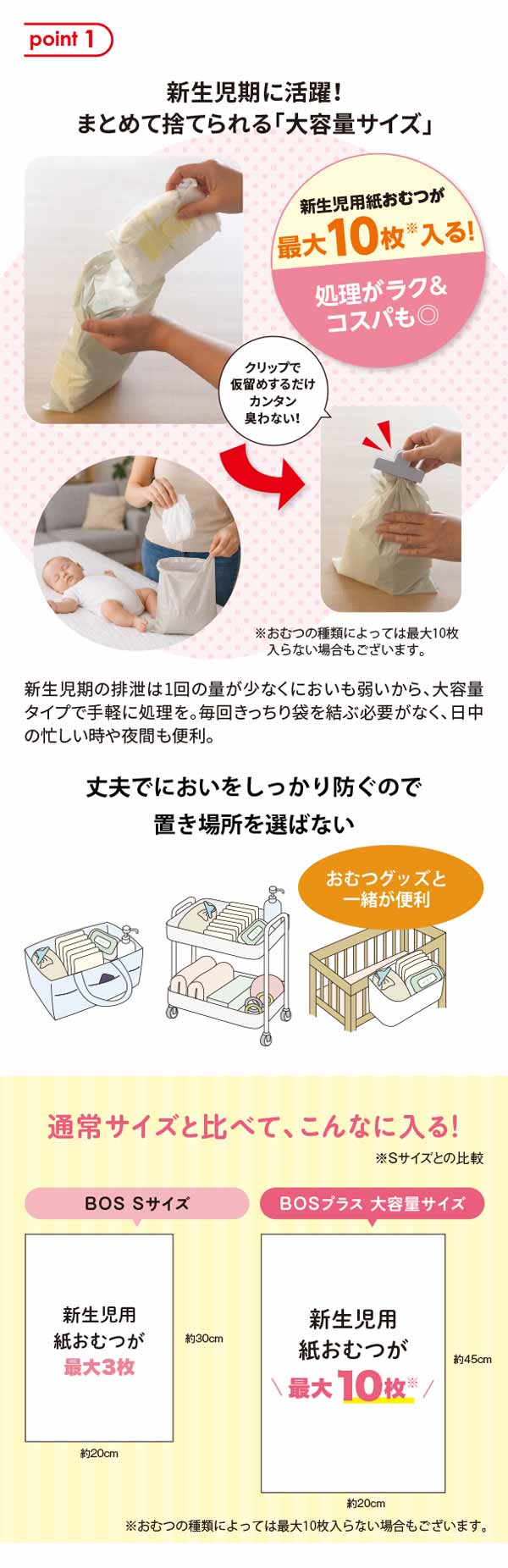 新生児用紙おむつが最大10枚入り、処理がラク＆コスパも二重丸