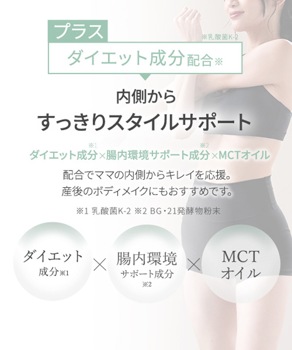 プラス、ダイエット成分を配合