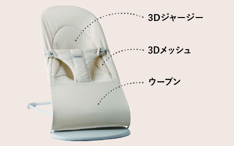 3種類の生地を組み合わせ見た目も座り心地も◎