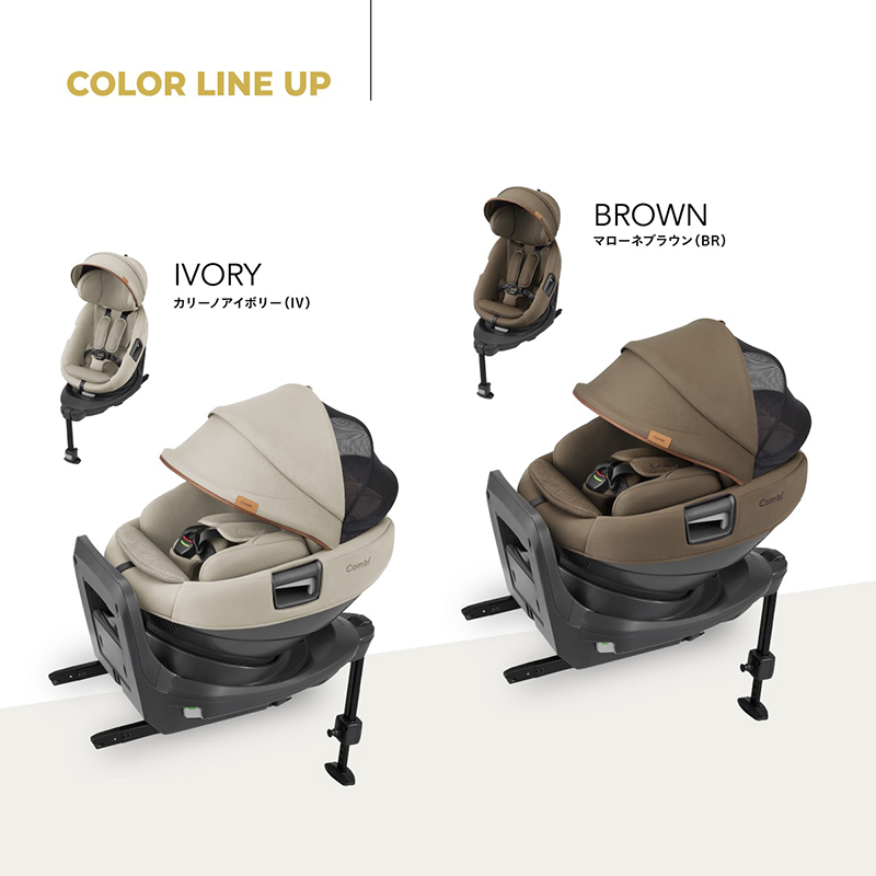 COLOR LINE UP：IVORY カリーノアイボリー（IV）、BROWN マローネブラウン（BR）。